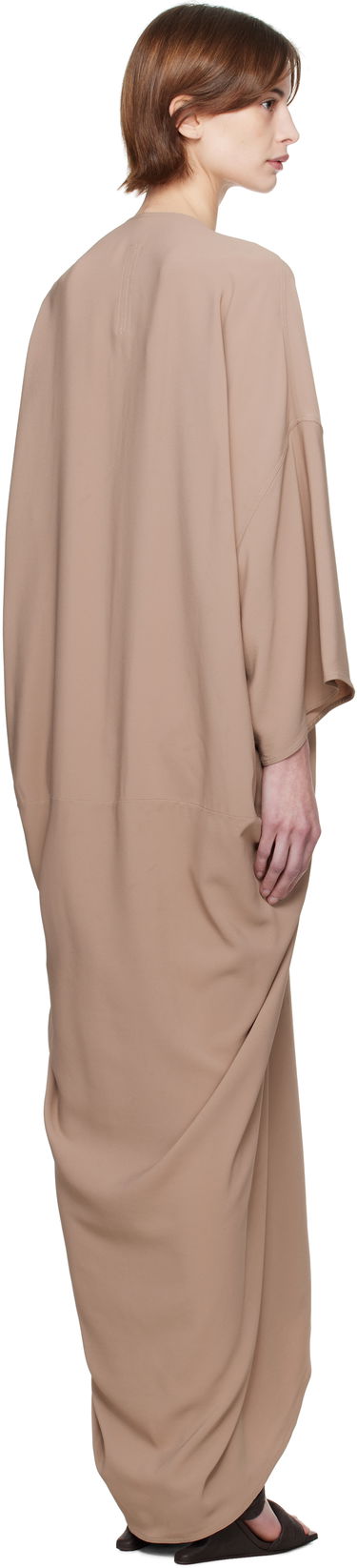 Pокля Rick Owens Rick Owens Tommykite Maxi Dress Кафяво | RP01E7507 CC, 2