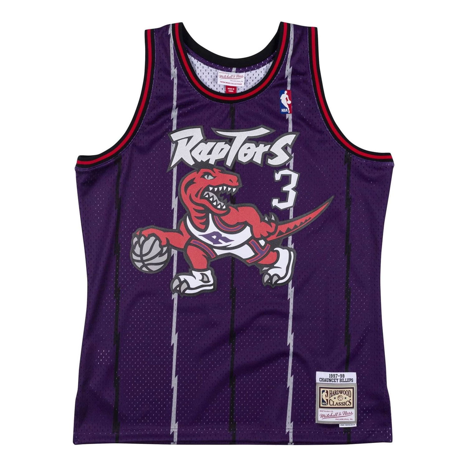 Фланелка Mitchell & Ness NBA Toronto Raptors 1997-98 Swingman Jersey 'Chauncey Billups 3' Лилаво | SMJYLG19077-TRAPURP97CBI, 0
