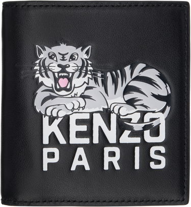 Портфейл KENZO Kenzo Paris 'Kenzo Varsity' Leather Mini Wallet Черно | FF55PM603L46, 0
