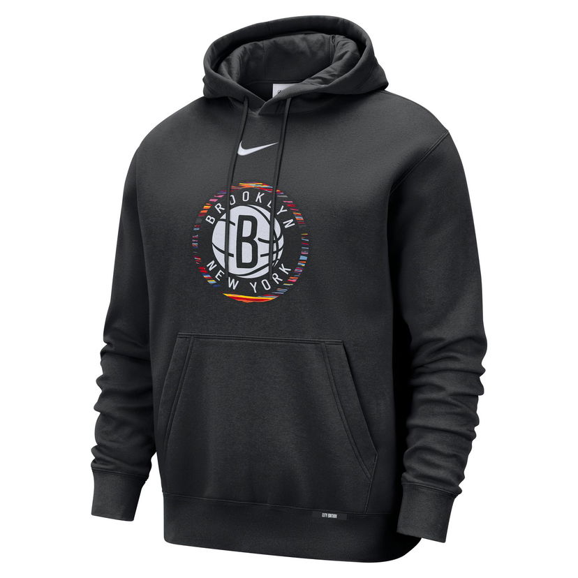 Суитчър Nike Brooklyn Nets City Edition Club Hoodie Черно | HQ5503-010