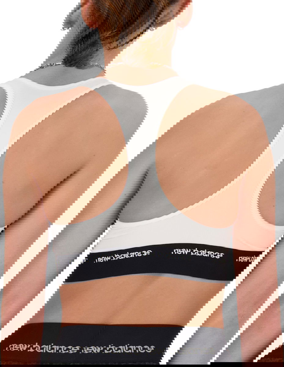 Сутиен New Balance Sleek Medium Support Sports Bra Бяло | wb41048-wt, 1