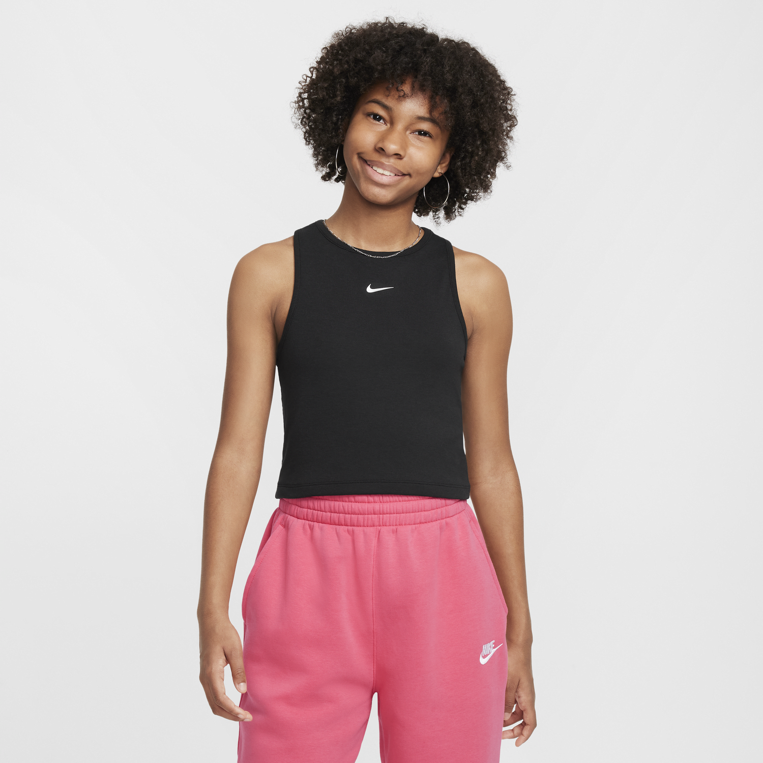 Потник Nike Nike Sportswear Ribbed Crop Tank Top Черно | FZ5551-010, 0