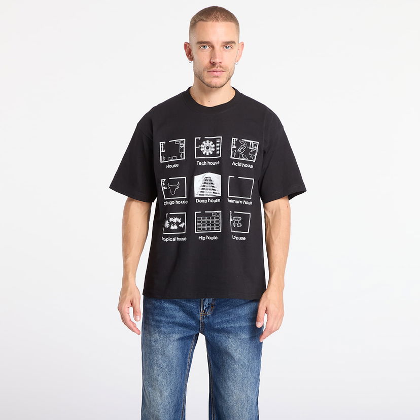 Тениска Pleasures House Blend T-Shirt Черно | P25F075-BLACK