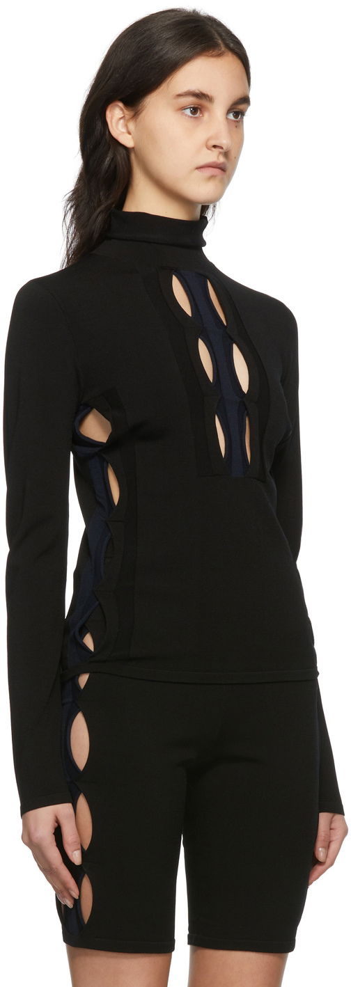 Пуловер Dion Lee Double Hosiery Turtleneck Top Тъмно синьо | C7035R22, 1