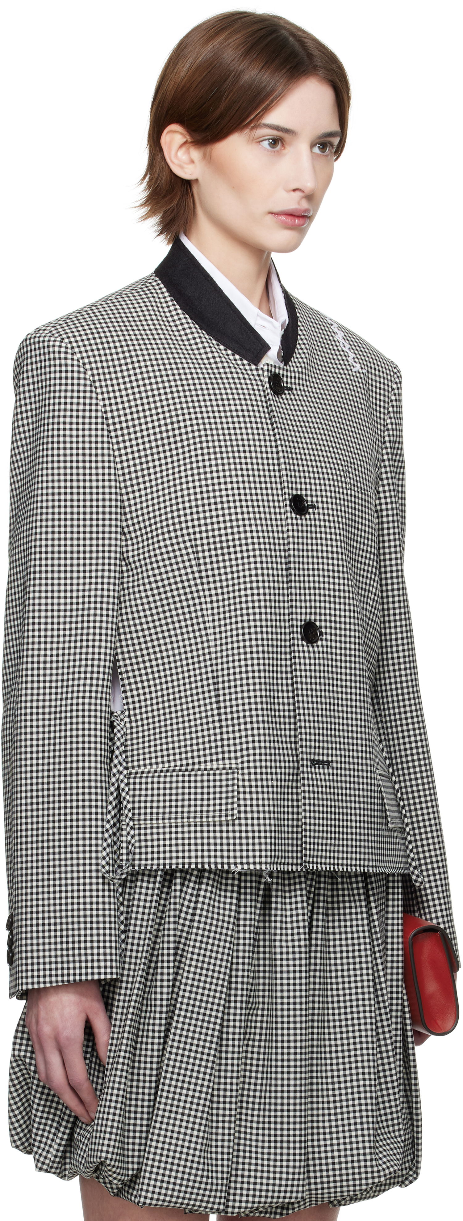 Пола Marni Marni Gingham Cropped Jacket Многоцветен | GIMA0283QS UTP787, 1