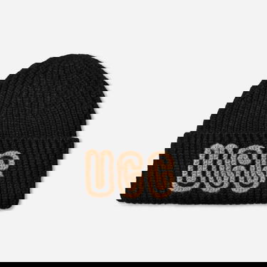 Шапка UGG Ribbed Beanie Черно | 102345-BLK, 0