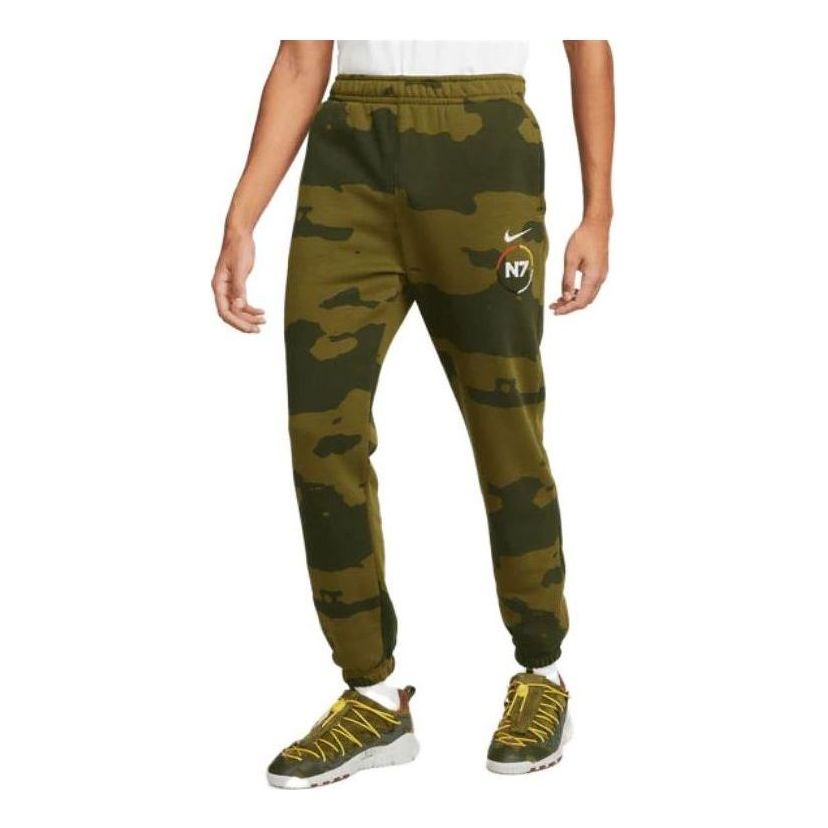 Спортни панталони Nike N7 Club Fleece Camo Sweatpants Зелено | FB4051-368, 0