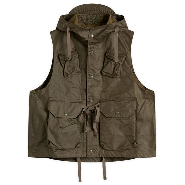 Waxed Cotton Field Vest Small