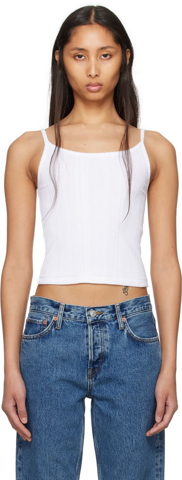 Потник RE/DONE Re/Done Hanes Edition Jolie Camisole Бяло | 865-02WVGRBTK, 0