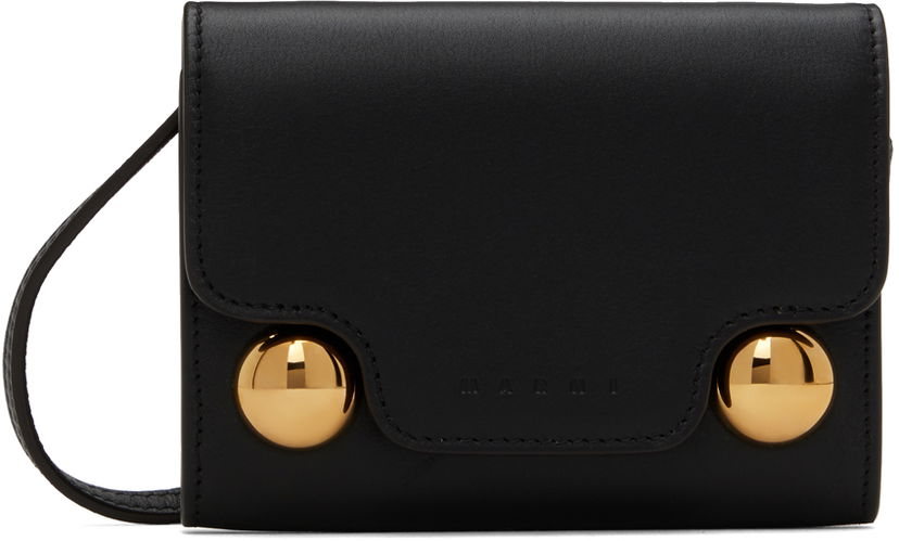 Портфейл Marni Black Coin Holder Wallet Черно | PFMO0113U0 P6948