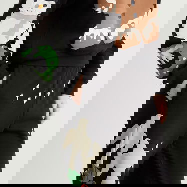 Спортни панталони SKIMS CPFM Printed Straight Leg Pant Gingerbread Print Многоцветен | BT-PNT-10930W-OGB, 5