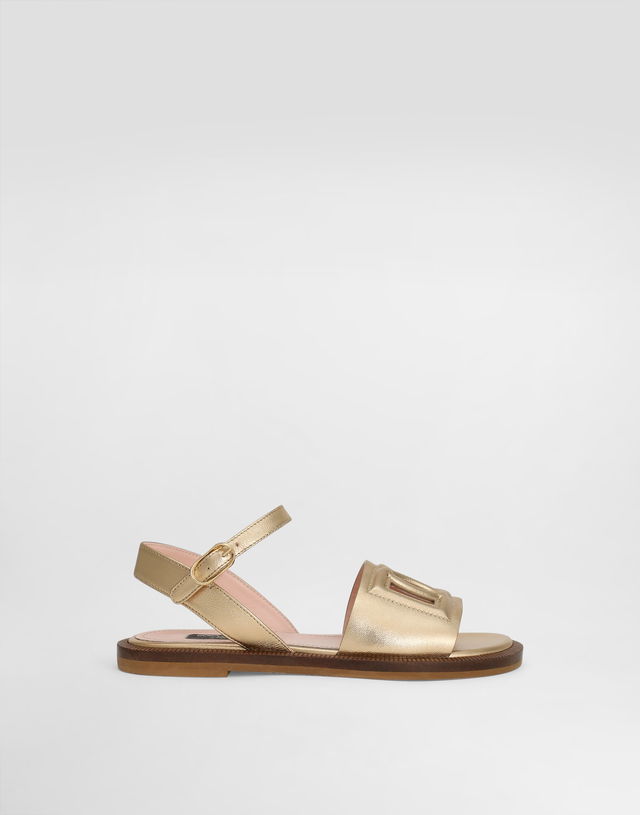 Dolce & Gabbana Calfskin Sandals With Cut-Out DG Logo