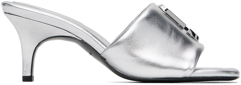 Pокля Marc Jacobs Marc Jacobs 'The Leather J Marc' Heeled Sandals Металик | 2S4FSA001F04