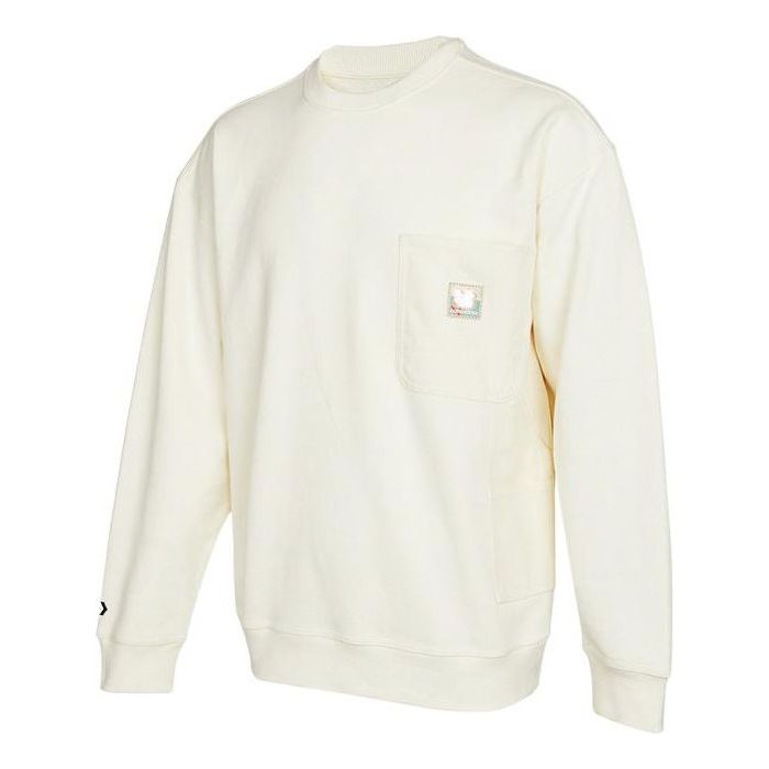 Пуловер Converse Converse Crew Sweatshirt Бяло | 10024165-A01