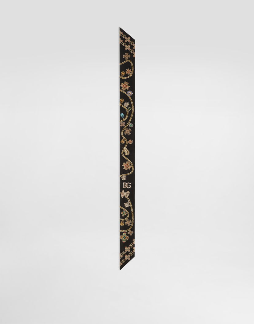 Шал Dolce & Gabbana Dolce & Gabbana Silk Twill Bandeau Черно | FS215AGDDAWHN5SB