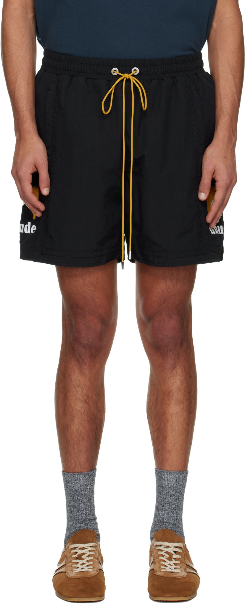 Къси панталони Rhude Moonlight Shorts Черно | RHFW25SH01833
