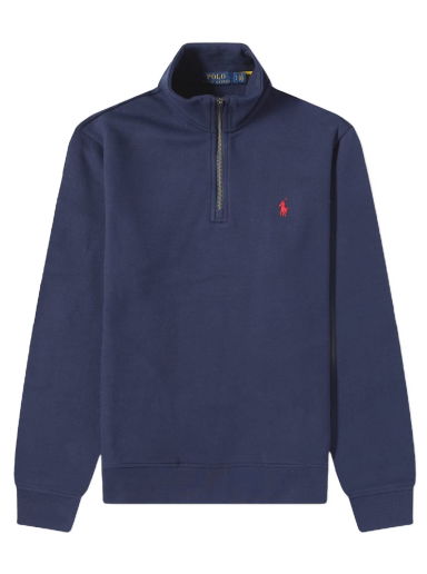 Vintage Fleece Quarter Zip Sweat Cruise Navy