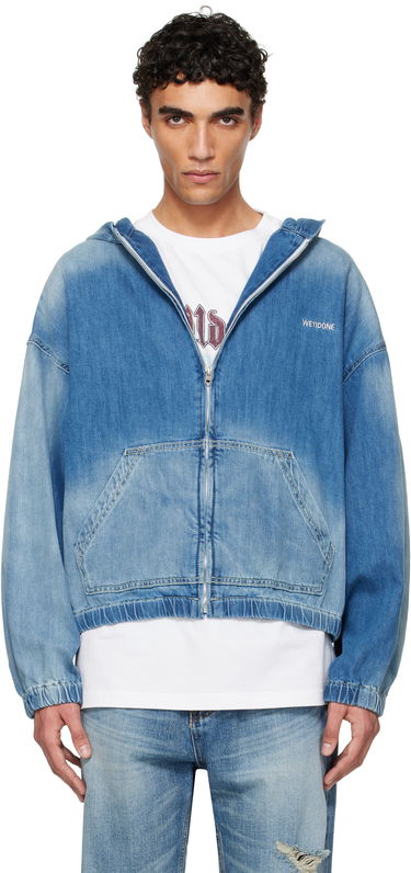 Яке We11done We11done Zip-Up Denim Hoodie Синьо | WD-DJ1-25-317-U-BL, 0