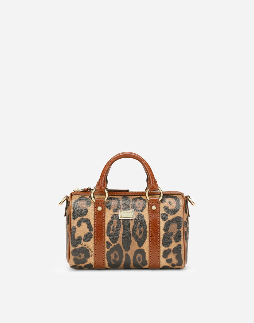 Дамска чанта Dolce & Gabbana Small Box Satchel Leopard Print Многоцветен | BB6930AW384HYNBM