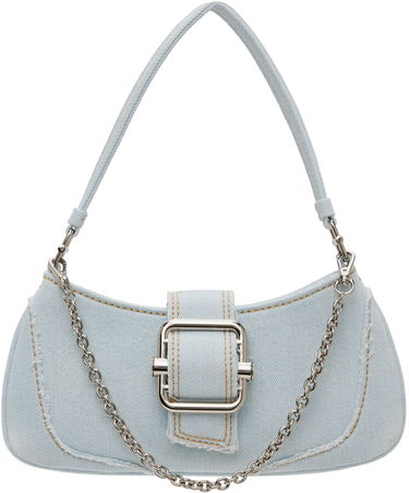 Дамска чанта OSOI Small Denim Shoulder Bag With Chain Синьо | 24SB050-01-03, 0