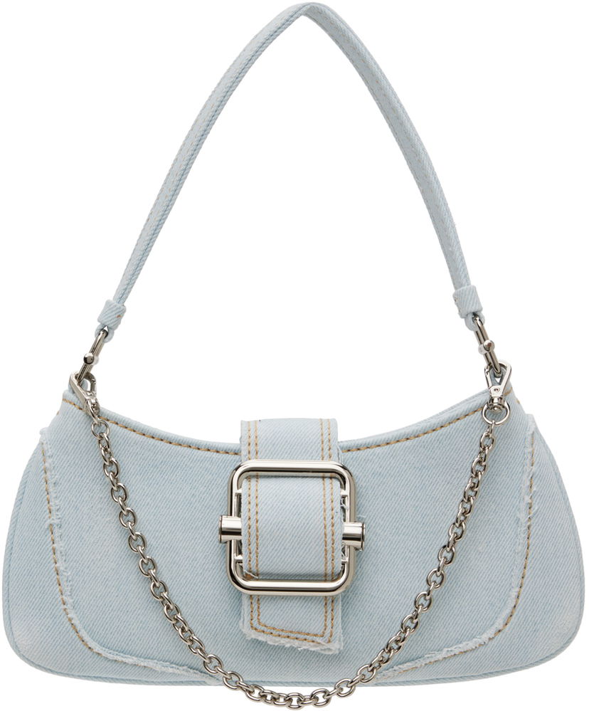 Дамска чанта OSOI Small Denim Shoulder Bag With Chain Синьо | 24SB050-01-03