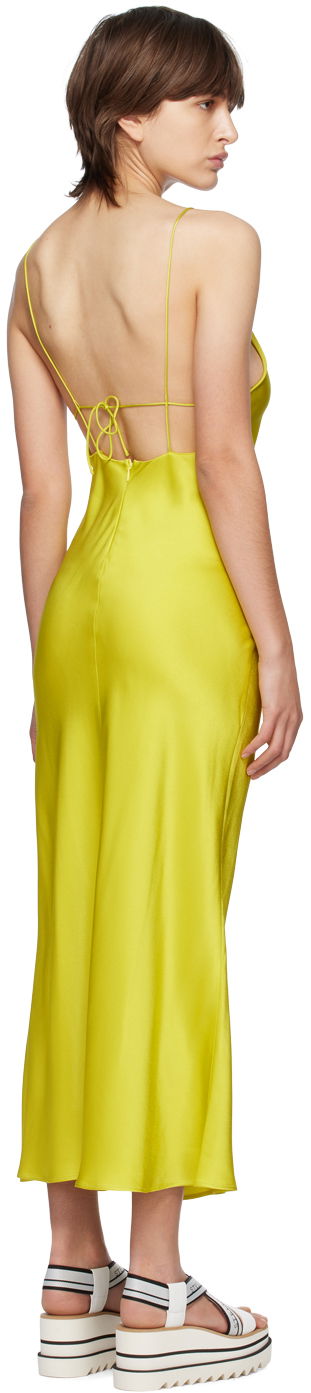 Pокля Stella McCartney Designer Sheer Panel Maxi Dress Жълто | 6A01273AU309, 2