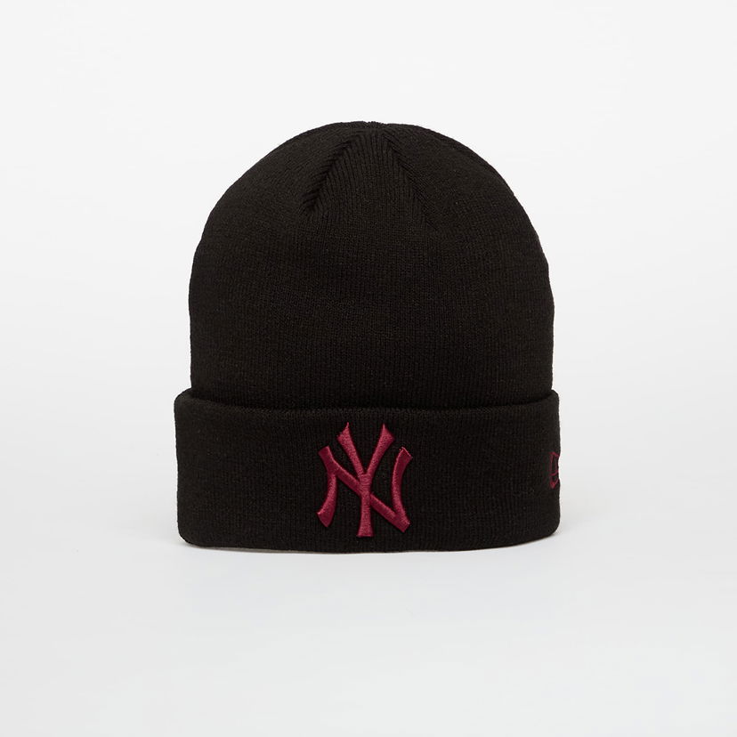 Шапка New Era Knit Beanie New York Yankees MLB League Essential Medium Черно | 60691392