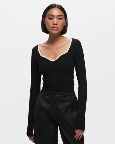 Тениска envii ENCROW LS DEEP TEE Черно | E23500075-BLACK, 1