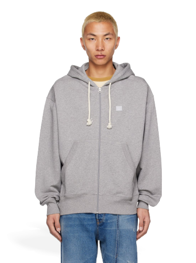 Суитчър Acne Studios Patch Zip-Up Hoodie Сиво | CI0130-