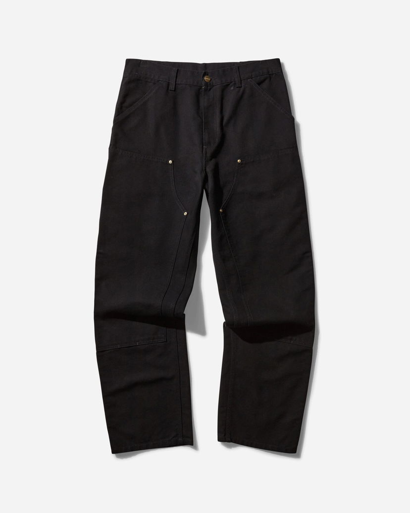 Панталони Carhartt WIP Double Knee Pants Black (Rinsed) Черно | I031501W 8902