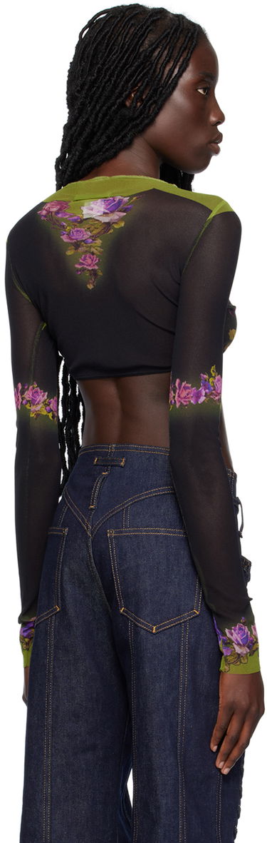 Съкратен топ Jean Paul Gaultier Gaultier 'The Fleurs Petit Grand' Crop Top Многоцветен | 23/12-F-TO080-T525-4000, 2