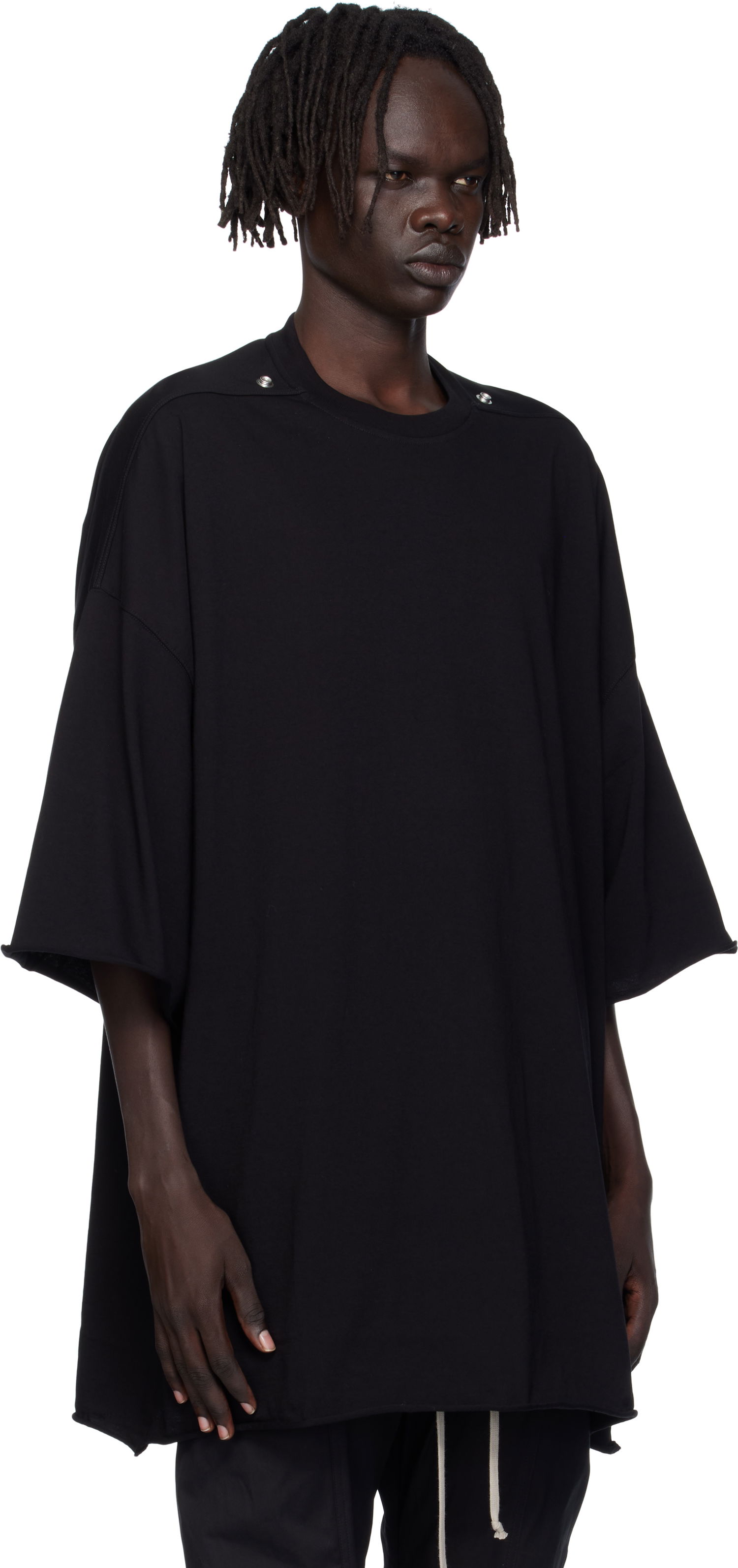 Тениска Rick Owens Rick Owens Concordians Tommy T-Shirt Черно | RU02E1283 JAES2, 1
