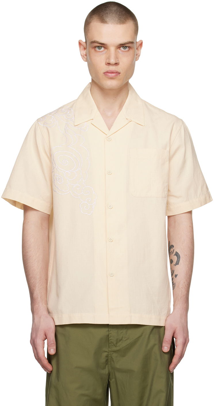 Риза Maharishi Cloud Embroidered Casual Shirt Жълто | 4300, 0