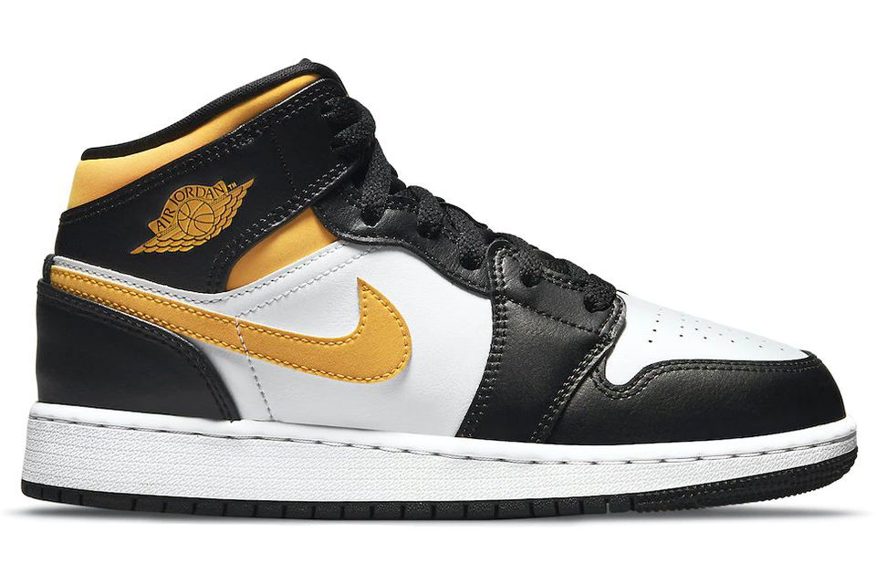 Кецове и обувки Jordan Air Jordan 1 Mid "Black University Gold" GS Черно | 554725-177, 0