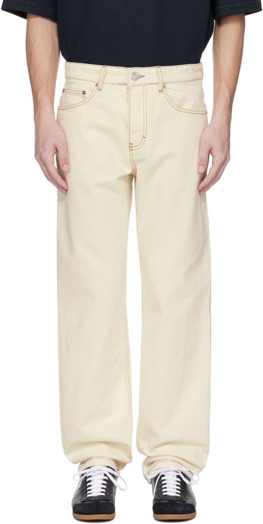 Дънки AMI AMI Paris Classic Fit Jeans Бежово | HTR001.DE0039, 0