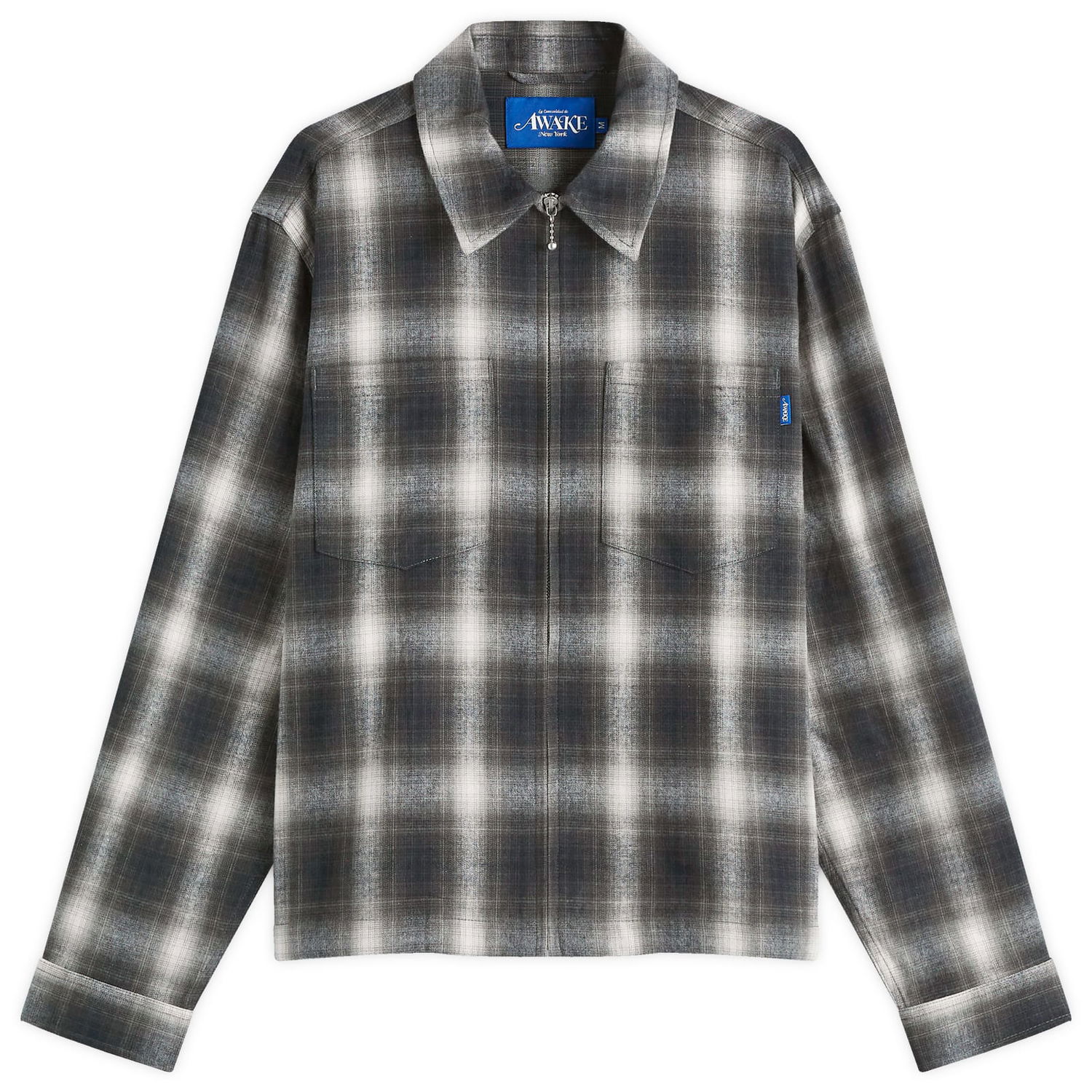 Риза Awake NY Brushed Flannel Shirt Jacket Зелено | AWK-FW24-TP002-MUL, 0