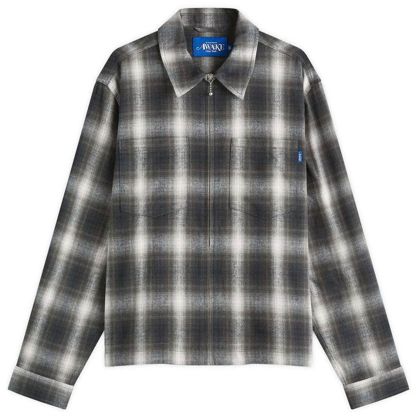 Риза Awake NY Brushed Flannel Shirt Jacket Зелено | AWK-FW24-TP002-MUL