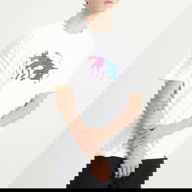 Тениска By Parra Parra The Zoomies T-Shirt Бяло | 54120-WHT, 2