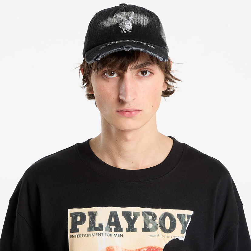 Шапка с козирка Footshop Playboy x FTSHP Denim Dadcap Black Черно | FTSHP_535