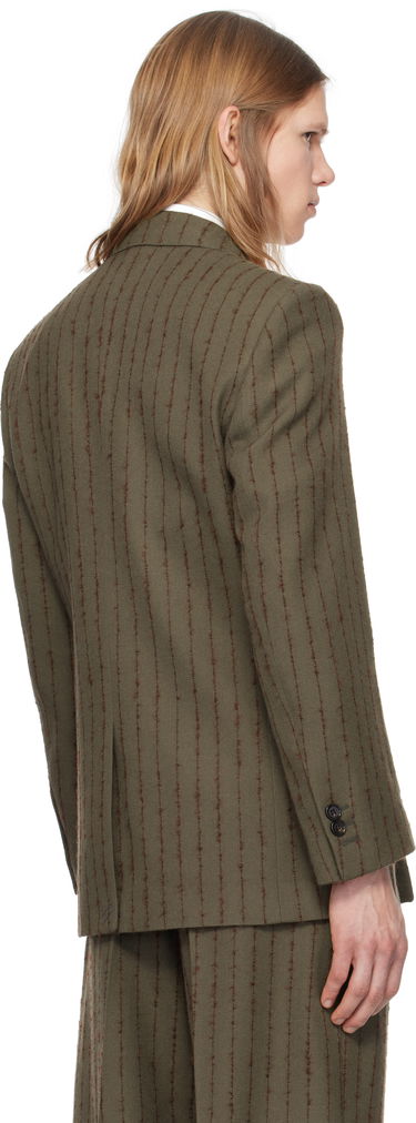 Комплект Burberry Burberry Tailored Double-Breasted Blazer Зелено | 8103522, 2
