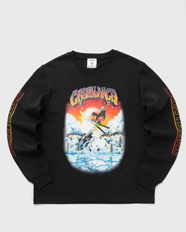 Тениска Casablanca Casablanca Ski Print Long Sleeve T-Shirt Черно | M-AW25-JTP-151-01, 2
