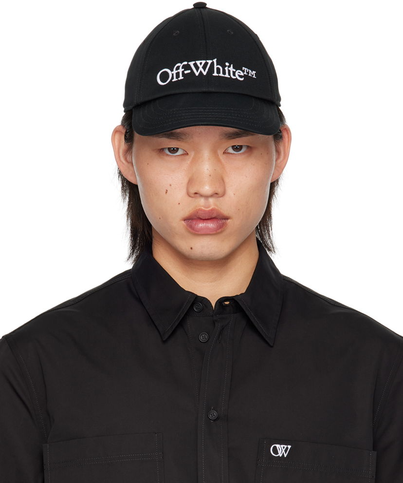 Шапка с козирка Off-White Logo Cap Черно | OMLB069C99FAB0021001