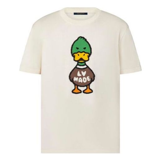 Тениска Louis Vuitton NIGO2 Crossover Cartoon Print T-Shirt Бяло | RM221M-F96-HMN04W