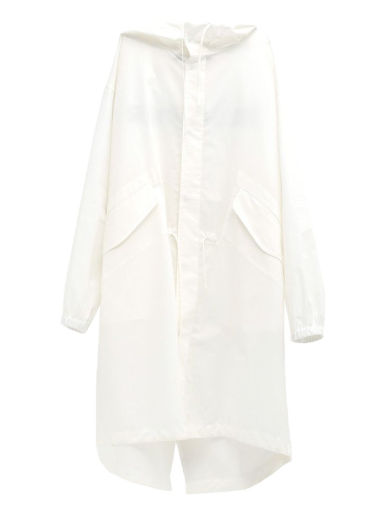 Дъждобран Jil Sander Logo Print Hooded Rain Coat Бяло | JSIU470231MU245036-M05