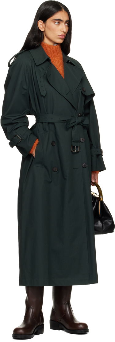Тренчкот Dries Van Noten Dries Van Noten Double-Breasted Trench Coat Зелено | 252-010250-2291, 3