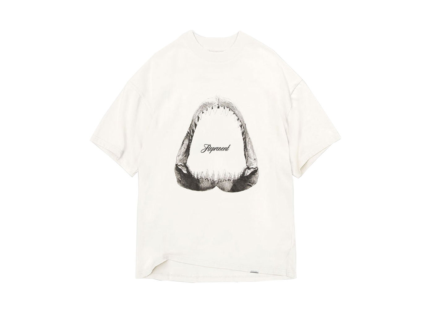 Тениска Represent Clo Represent Shark Jaws T-shirt Flat White Бяло | M05237-72, 0
