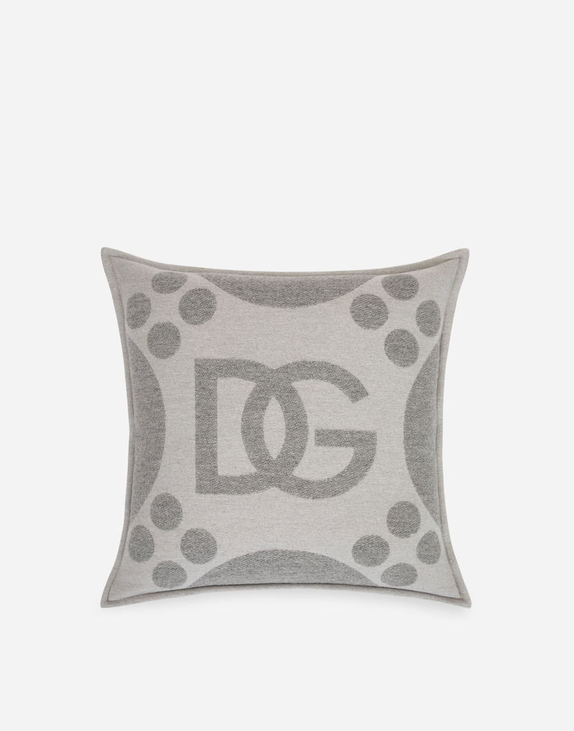 Домашен декор Dolce & Gabbana Wool Jacquard Cushion Medium Сиво | TCE008TCAN2U0060
