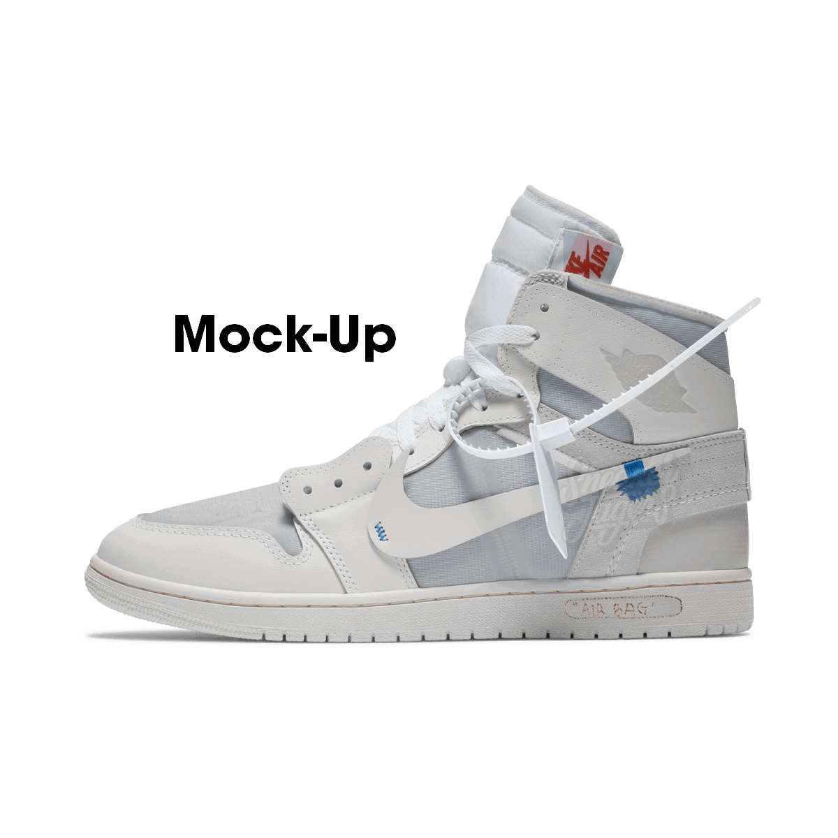 Кецове и обувки Jordan Off-White x Air Jordan 1 High OG "White" Бяло | AA3834-100, 0