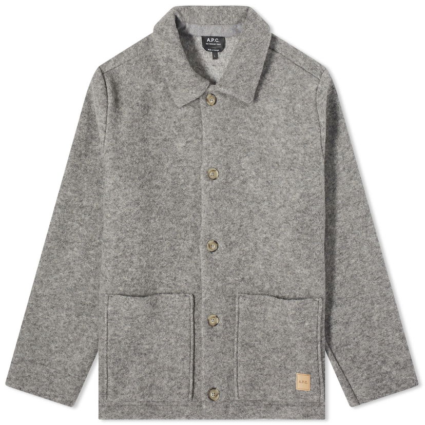 Яке A.P.C. Thias Wool Chore Jacket Сиво | WOAQS-M02912-PLB