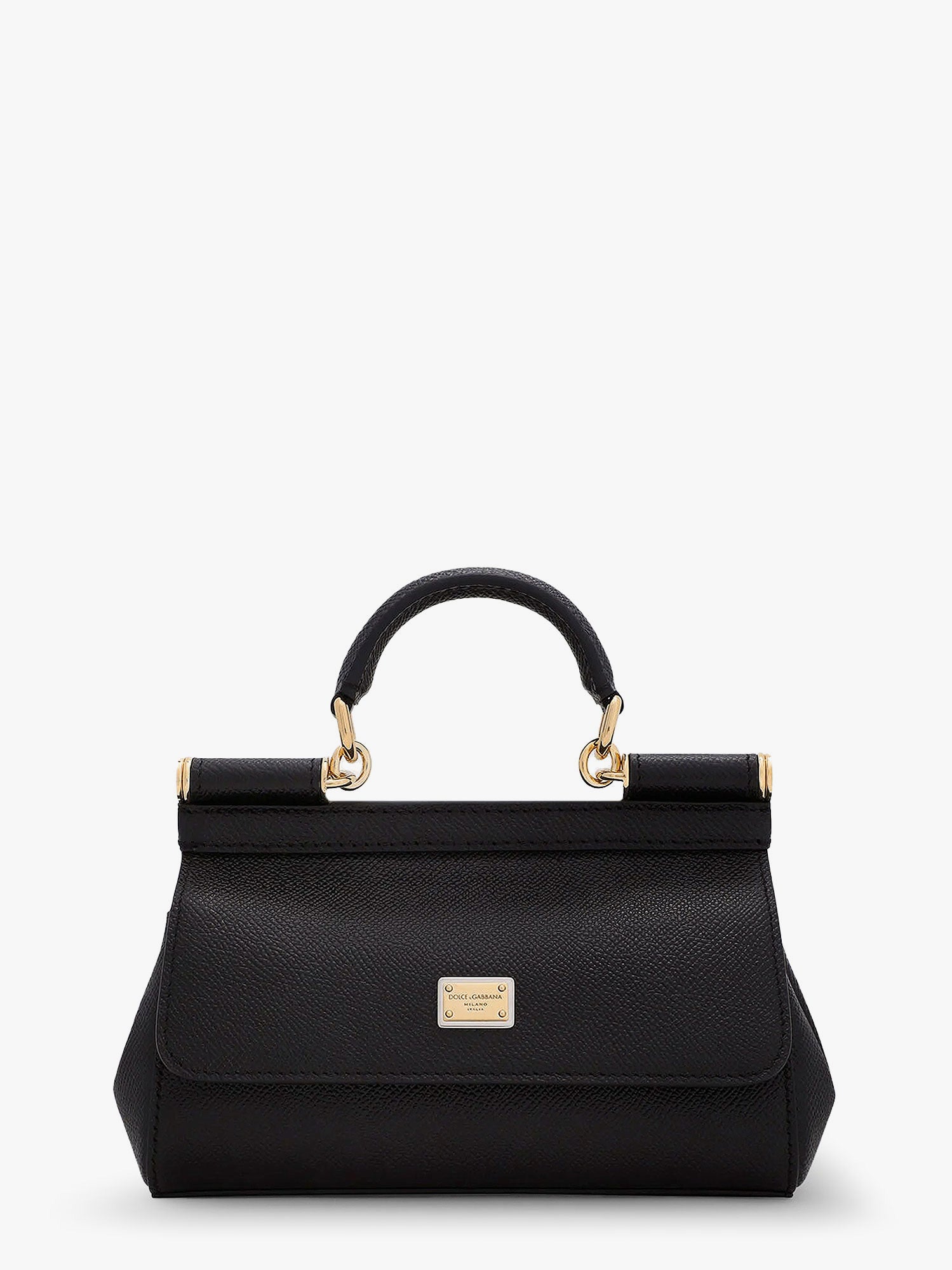 Дамска чанта Dolce & Gabbana Dolce & Gabbana Sicily Small Dauphine Leather Top Handle Bag Черно | BB7116B100180999, 0